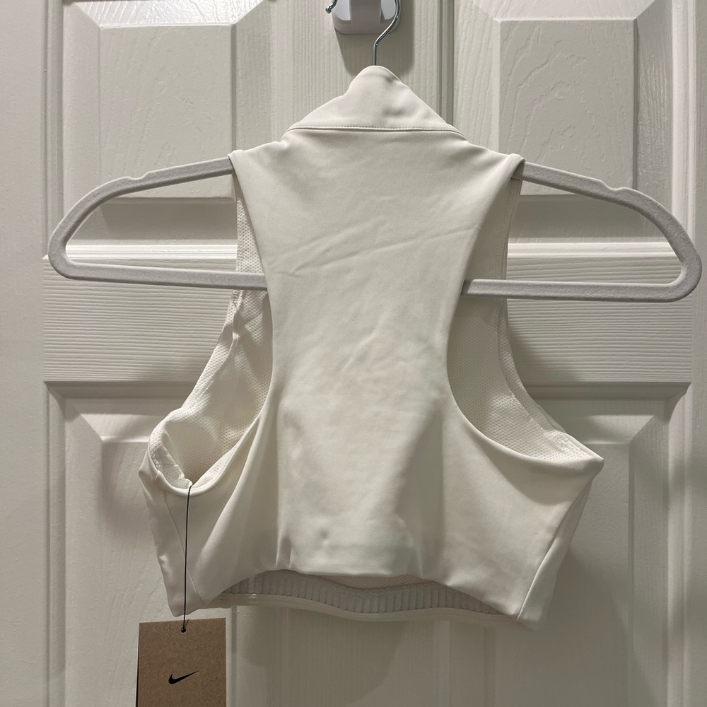 Nike Air Swoosh White Sports Bra - Picture 2 of 4